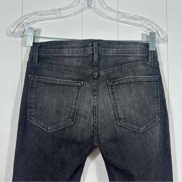 Frame Womens Sz 25 Le Skinny De Jeanne Stretch Black Dark Wash Denim Jeans - Picture 5 of 12